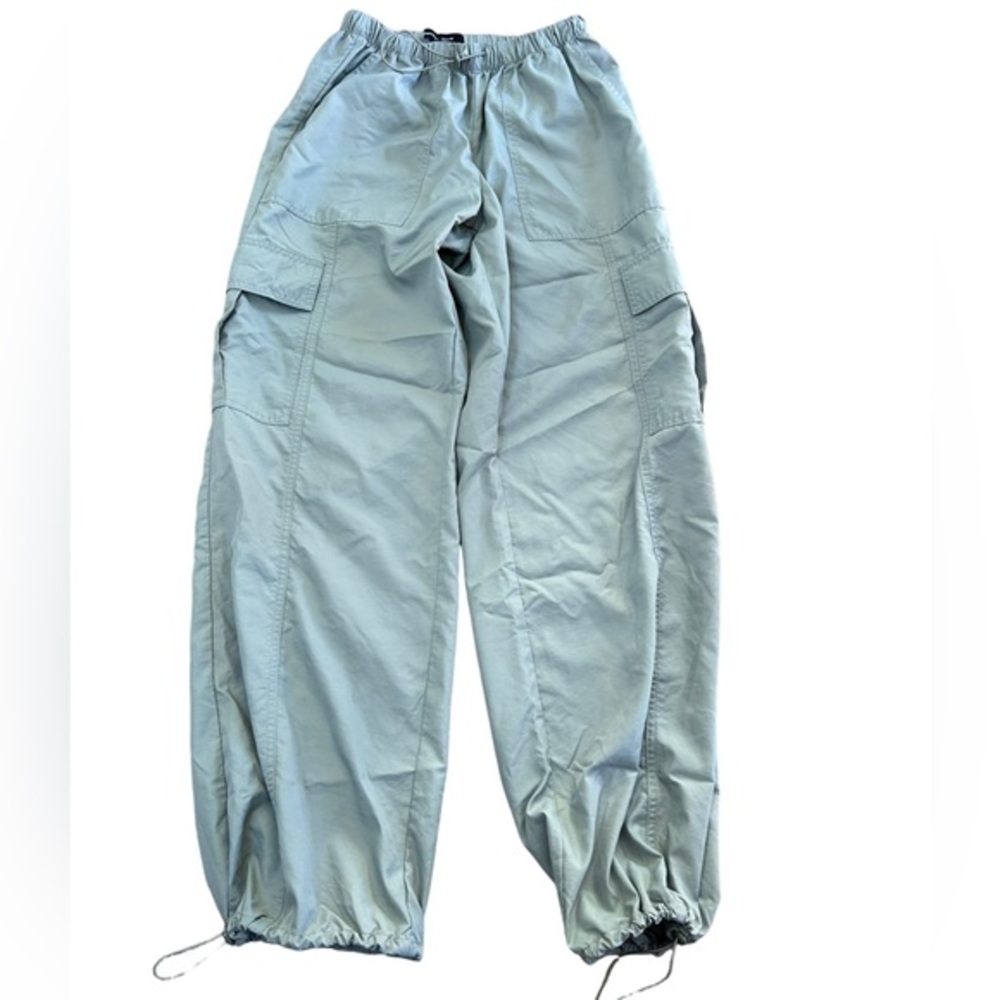 Bluenotes Sage Green Cargo Parachute Utility Pants - Size XS
